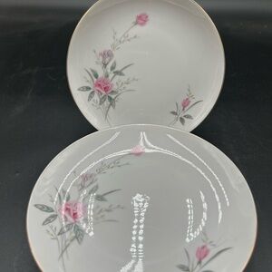 Golden Rose Fine China Elegant Floral Porcelain small Plates set of 6